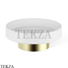 Decor Walther Century STS мыльница настольная, композит белый 0587282, золото матовое