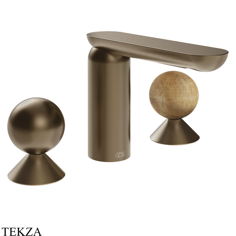 Gessi Perle Смеситель для раковины на 3 отв., без гарнитура 74035-761, бронза Coffee