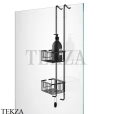 Decor Walther DW HGK2 Корзина для душа на стекло 0705060, черный матовый