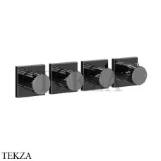 Gessi Incastri Термостат для душа 3 потока, внешняя часть 75336-706, Black Metal PVD