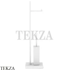 Decor Walther Cube DW 671 напольная стойка с ершиком и бумагодержателем 0801950, белый матовый