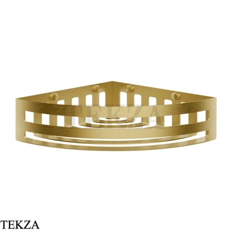 Gessi RILIEVO Полка-решетка угловая в душевую зону 59561-716, Gold Br. PVD