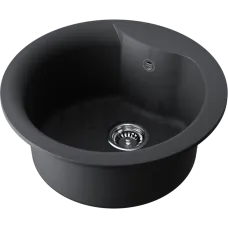 Omoikiri Yasugata 48R Кухонная мойка Tetogranit круглая 4993130 черный