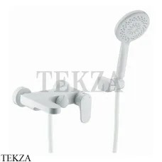 Boheme SPECTRE Смеситель для ванны, ручной душ с держателем 453-MW, matt white