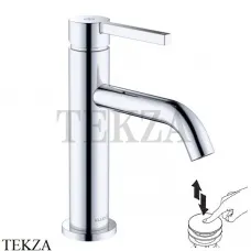 Kludi NOVA FONTE Pura Смеситель для раковины 100, с донным клапаном 202880515, хром глянец