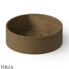 Dea Design Washbasins Раковина настольная круглая Solid Surface DD9062 450 1, Dark Camel №1 Dea Design Washbasins Раковина настольная круглая Solid Surface DD9062 450 1, Dark Camel №1