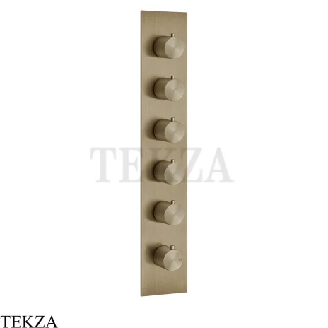 Gessi 316 WELLNESS Термостат 5 выходов на планке, внешняя часть 54520-791, Deep Bronze Brushed PVD