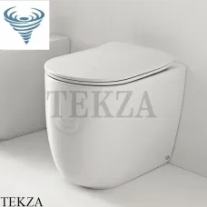 Kerasan Nolita Унитаз безободковый пристенный tornado, с крышкой микролифт 531901, белый глянец