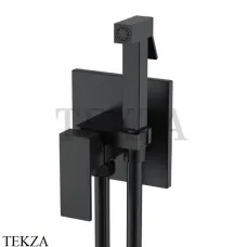 Boheme Qubic Гигиенический душ со смесителем, комплект 477-B, черный матовый