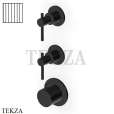 Zucchetti Helm Vertical Термостат для душа на 2 потока, внешняя часть ZHL802.XP81G2, brushed total black PVD