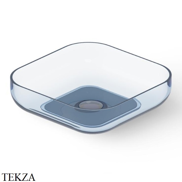 Dea Design Washbasins Раковина настольная 40х40 Glasstech DD9102 400 R7, Royal Blue R7