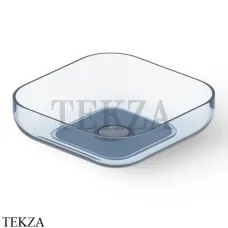 Dea Design Washbasins Раковина настольная 40х40 Glasstech DD9102 400 R7, Royal Blue R7