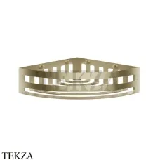Gessi RILIEVO Полка-решетка угловая в душевую зону 59561-727, Brushed Brass
