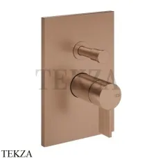 Gessi Inverso RIGATO Смеситель для душа, 2 потока, внешняя часть 73579-708, Copper Brushed Gessi Inverso RIGATO Смеситель для душа, 2 потока, внешняя часть 73579-708, Copper Brushed