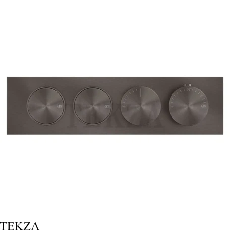 Gessi Origini NATURE Термостат для душа 2 потока с кнопками, внешняя часть 66222-707, Black Metal Brushed