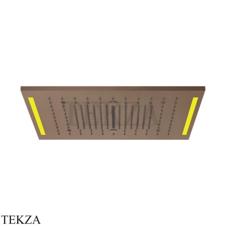 Gessi COLOUR Накладная душевая панель 500х500, 4 функции 57977-708, Copper Brushed PVD