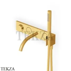Zucchetti Hoop Термостат для ванны с гарнитуром, внешняя часть ZHO786.C41, brushed gold