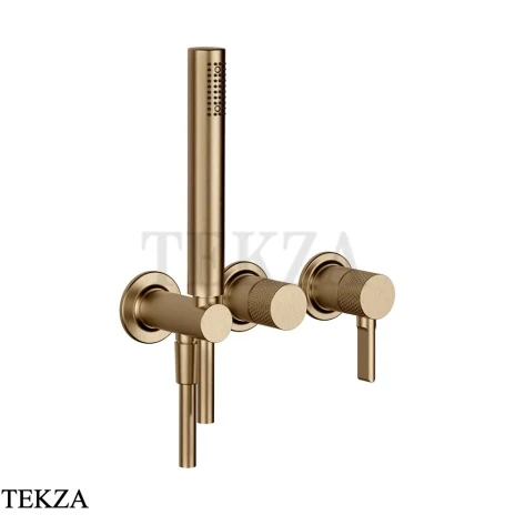 Gessi INCISO SHOWER Смеситель для душа с гарнитуром 58345-726, Warm Steel Br. PVD