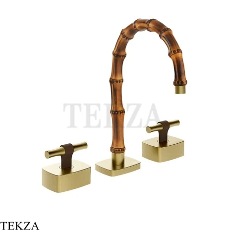 Gessi Jacqueline Смеситель для раковины на 3 отв., без донного клапана 77013-727, шампань Brushed