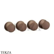 Gessi Habito Bath-shower Термостат на 3 потока, внешняя часть 63436-708, Copper Brushed