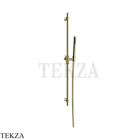 Gessi ANELLO Штанга в комплекте с душевой лейкой 63484-710, Brass PVD