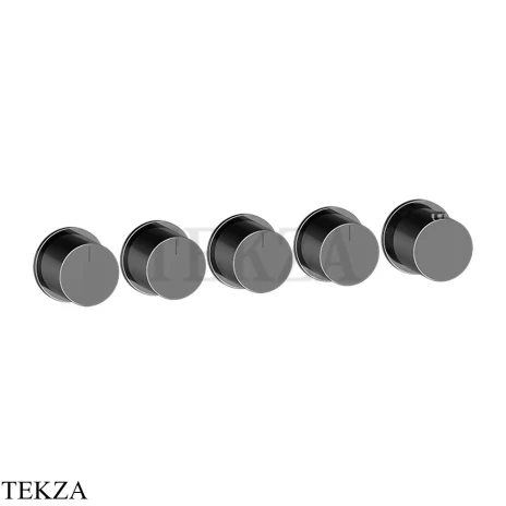 Gessi Habito Bath-shower Термостат на 4 потока, внешняя часть 63438-706, Black Metal