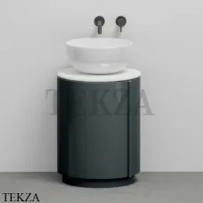 CIELO Arcadia Tiberino Тумба TIMOPC с раковиной белый глянец, слив в стену, Fumo