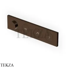 Zucchetti Hoop Термостат для душа на 3 потока, форсунки, внешняя часть ZHO773.P21, brushed chocolate PVD
