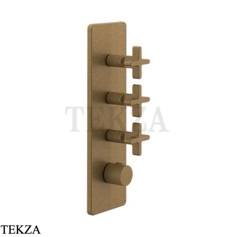 Gessi INCISO WELLNESS Термостат 3 выхода, внешняя часть 58226-713, Antique Brass