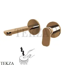 FIMA Carlo Frattini FLO Смеситель для раковины, внешняя часть, F3821WLX8ZS, Brushed Amber Bronze