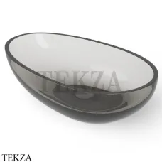 Dea Design Washbasins Раковина настольная 60х36 Glasstech DD9035 600 R4, Smoky Black R4