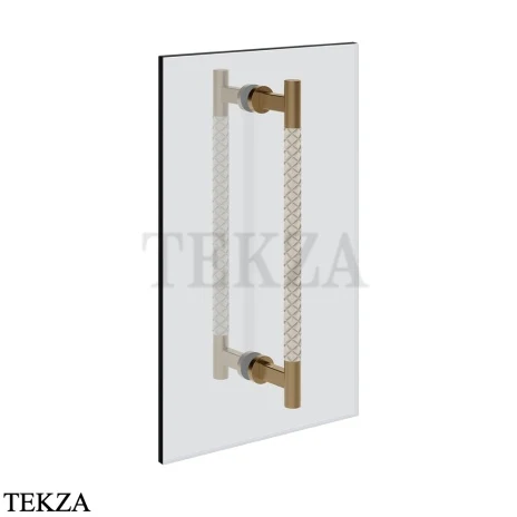 Gessi Pelle Tresse Полотенцедержатель для крепления на стекло, 45 см 78732-448, Crème/ Deep Bronze Br. PVD