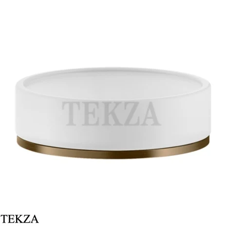 Gessi INCISO accessories Мыльница настольная, белый 58525-791, Deep Bronze Br. PVD
