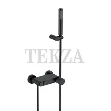 Boheme Stick Смеситель для ванны с изливом и гарнитуром Stick 123-BB.4 Black SPIRALE