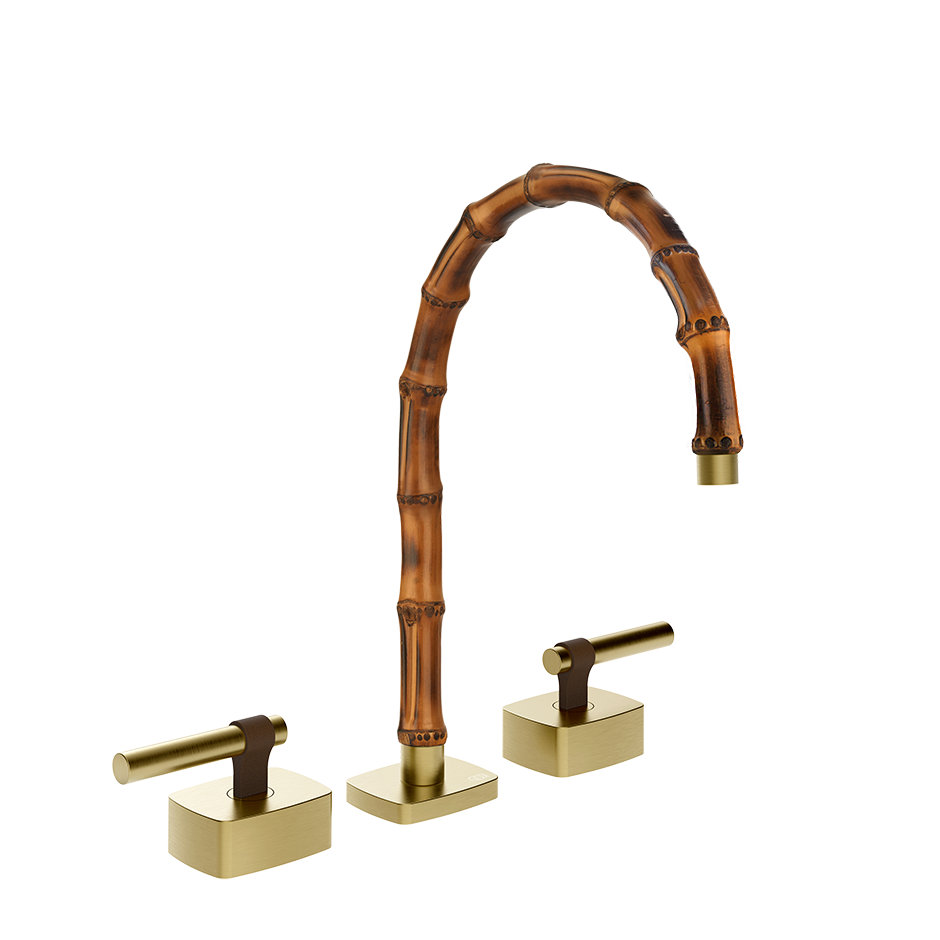 Gessi Jacqueline Смеситель для раковины на 3 отв., без донного клапана 77015-727, шампань Brushed
