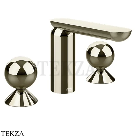 Gessi Perle Смеситель для раковины на 3 отв., без гарнитура 74005-720, никель глянец