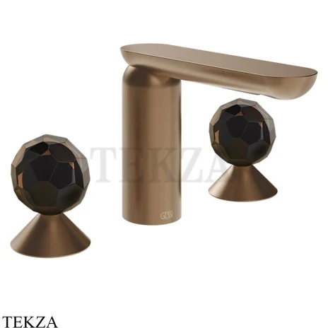 Gessi Perle Смеситель для раковины на 3 отв., без гарнитура 74225-708, медь Brushed