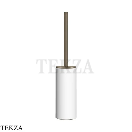 Gessi Ingranaggio-Anello Туалетный ершик напольный, композит белый 63743-149, Finox Brushed Nickel