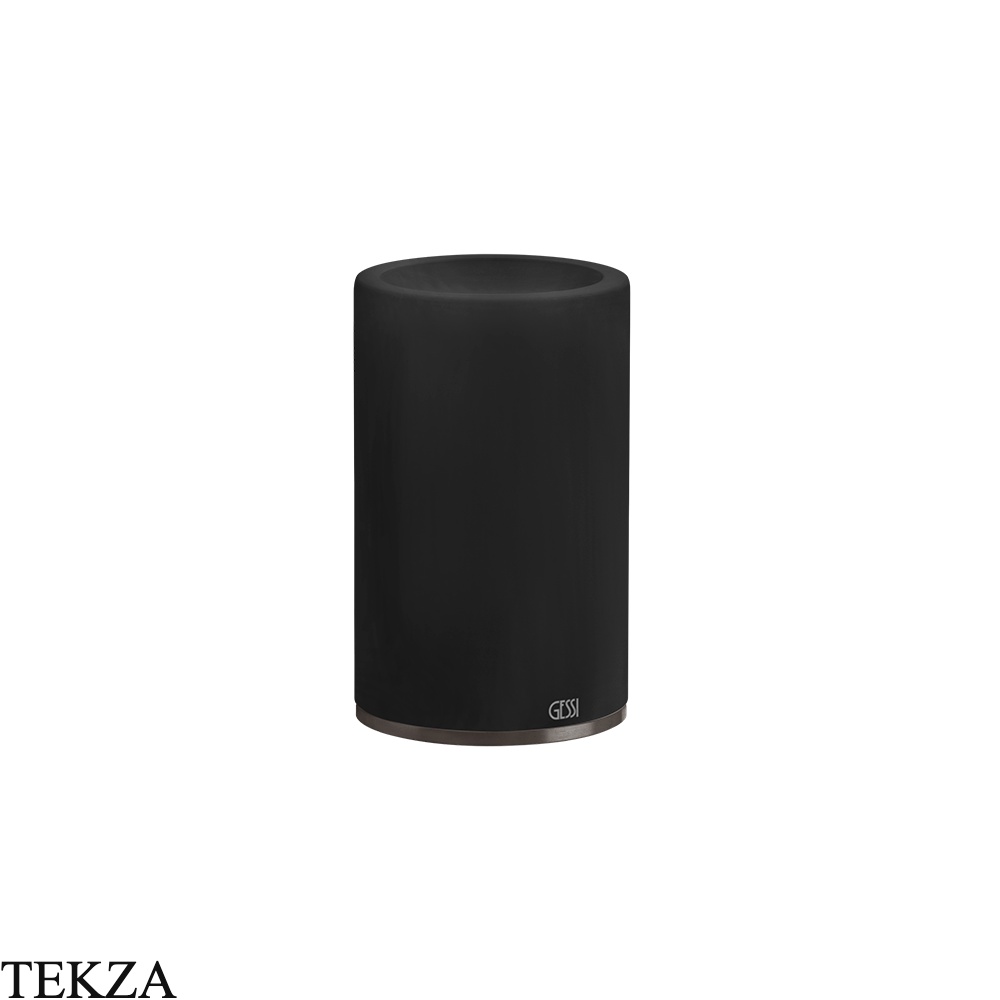 Gessi 316 ACCESSORIES Стакан для зубных щеток настольный, композит черный 54732-707, Black Metal Brushed PVD