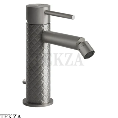 Gessi 316 INTRECCIO Смеситель для биде, с донным клапаном 54107-239, Steel Brushed