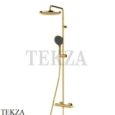 Bossini  APICE Душевая система с термостатом, 280, ручной душ круглый L10501.021, Золото глянец