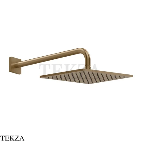 Gessi RILIEVO Верхняя душевая лейка с кронштейном 59158-791, Deep Bronze Brushed PVD