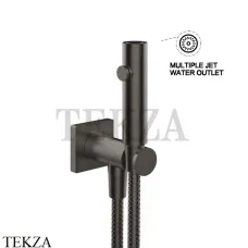 Gessi RILIEVO Гигиенический душ с держателем и выводом воды 59153-707, Black Metal Brushed