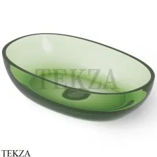 Dea Design Washbasins Раковина настольная овальная Glasstech DD9078 600 R3, Emerald R3