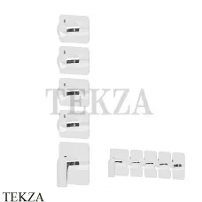 Newform Delta Zero Термостат для душа 4 потока, внешняя часть 69866E.01.014, белый матовый