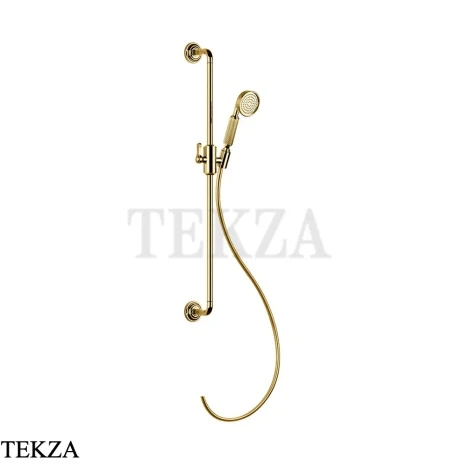 Gessi VENTI20 Штанга в комплекте с душевой лейкой, шланг 65144-246, Gold PVD