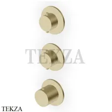 Zucchetti Helm Термостат для душа на 2 потока, внешняя часть ZHE802.XP31, brushed british gold PVD