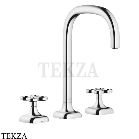 Dornbracht COYA Смеситель для раковины 3 отв. 165, с донным клапаном 20713424-00, хром глянец