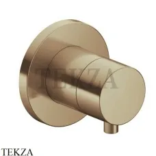 Keuco IXMO Comfort Вентиль запорный, круг, внешняя часть 59541031001, Бронза шлифованная