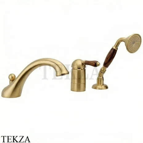 Nicolazzi Cinquanta Смеситель на борт ванны Forest, 3414OS77, Brushed brass